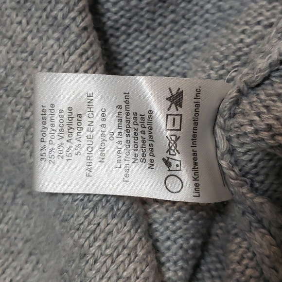 JOHN+JENN Braided Sleeve Sweater,Color Gray, Size S - Picture 15 of 16